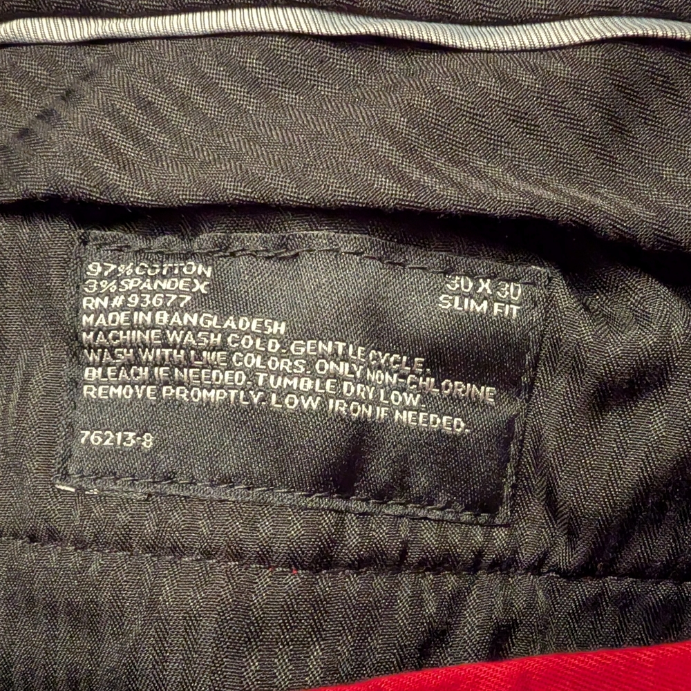 3 For $24 Men's Red Pants - Picture 7 of 8